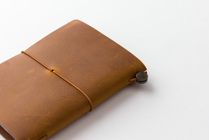 TRAVELER'S COMPANY JAPAN (MIDORI) - Traveler's Notebook Starter Kit Leather Cover Camel (Passport Size) - Buchan's Kerrisdale Stationery
