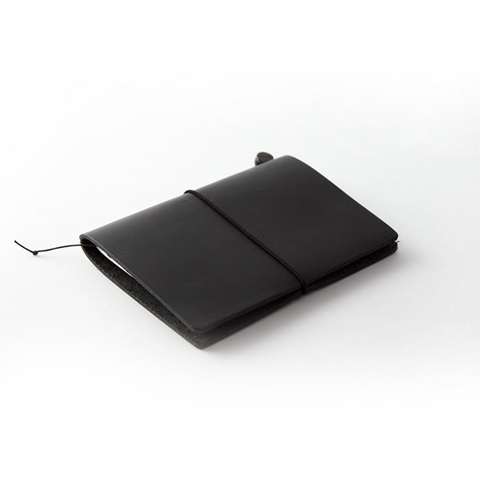 TRAVELER'S COMPANY JAPAN (MIDORI) - Traveler's Notebook Starter Kit Leather Cover Black (Passport Size) - Buchan's Kerrisdale Stationery