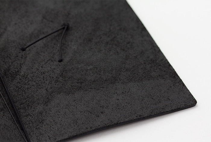 TRAVELER'S COMPANY JAPAN (MIDORI) - Traveler's Notebook Starter Kit Leather Cover Black (Regular Size) - Buchan's Kerrisdale Stationery