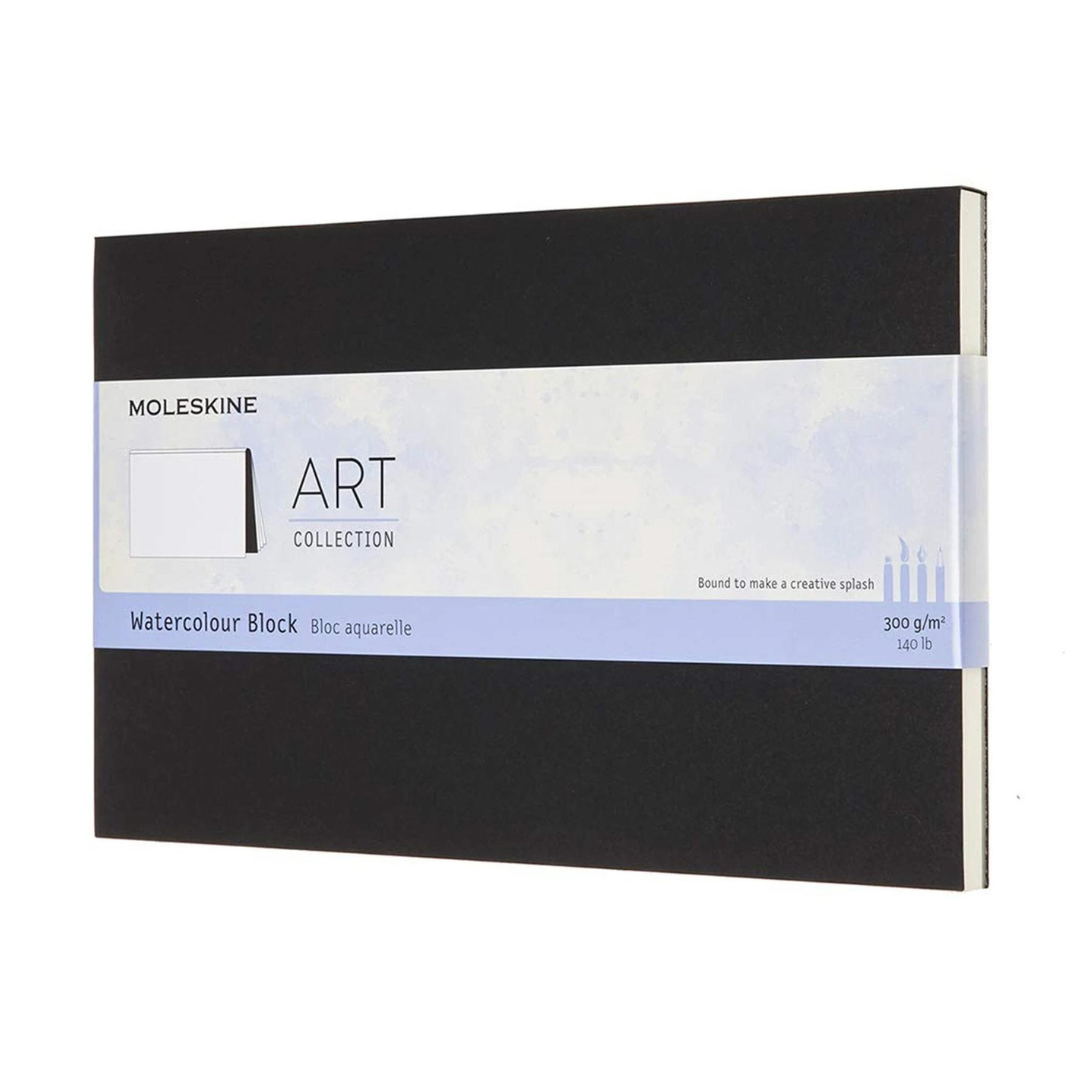 MOLESKINE ART COLLECTION - WATERCOLOR BLOCK (23X31CM - 9X12¼") 20 DETACHABLE SHEETS - BLACK - Buchan's Kerrisdale Stationery