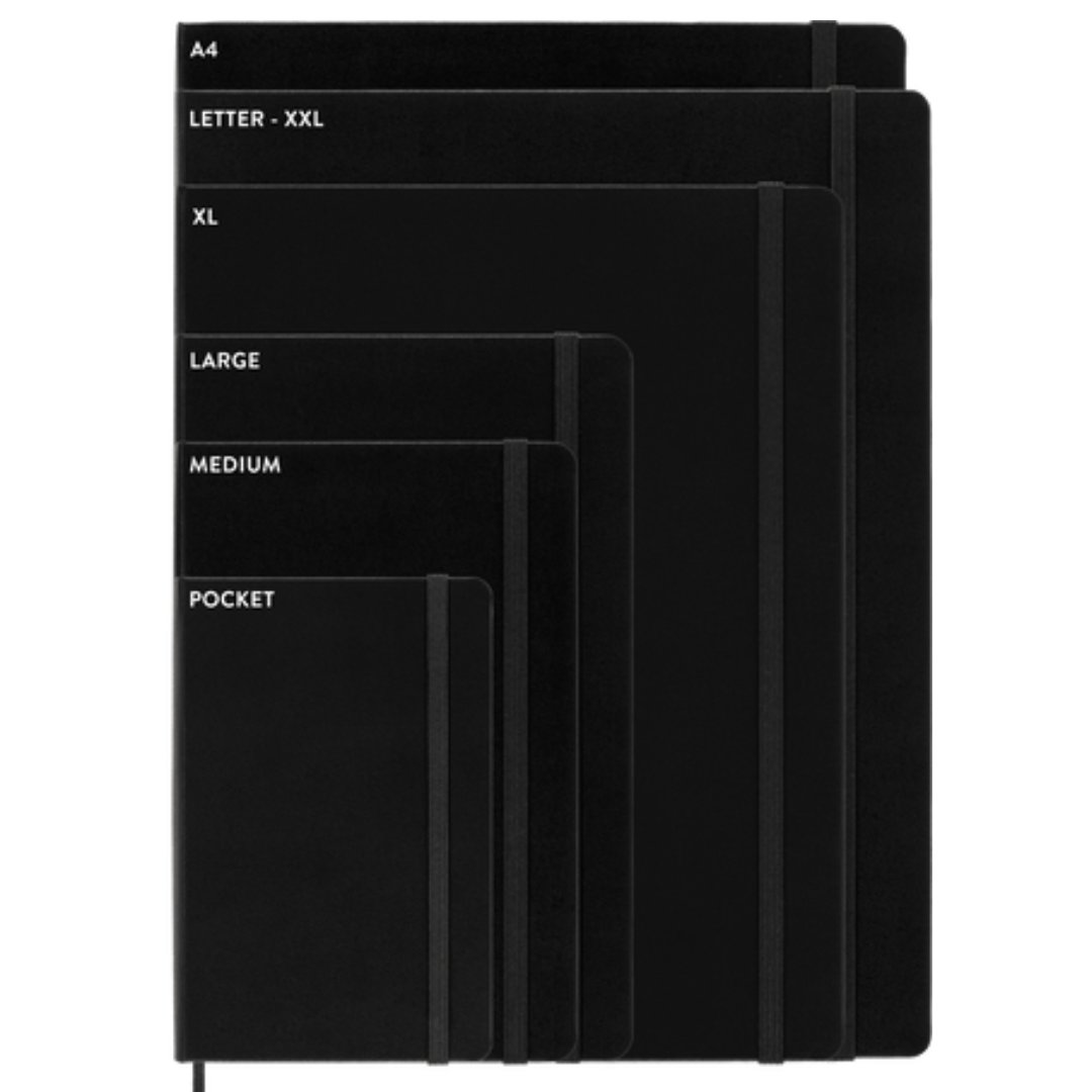 MOLESKINE – CLASSIC NOTEBOOK LARGE (13X21CM - 5x8¼"), HARDCOVER, PLAIN 240 PAGES – BLACK - Buchan's Kerrisdale Stationery