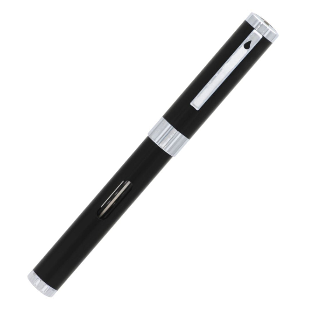 DIPLOMAT  - NEXUS Fountain Pen - Black and Chrome - Buchan's Kerrisdale Stationery