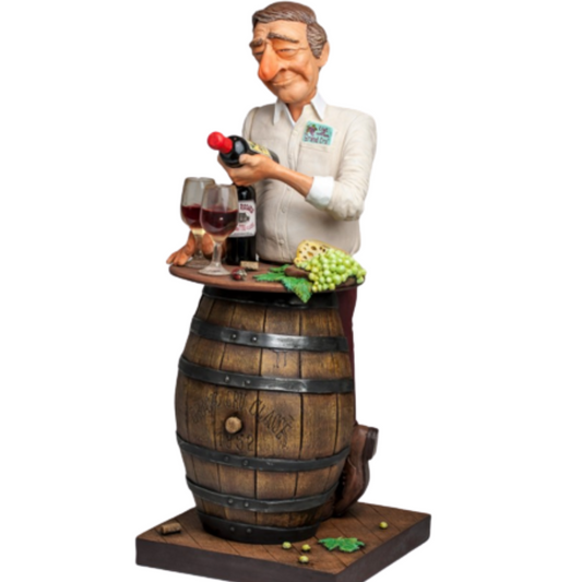 Guillermo Forchino – Large Comic Art Figurine – “The Wine Lover” - Buchan's Kerrisdale Stationery