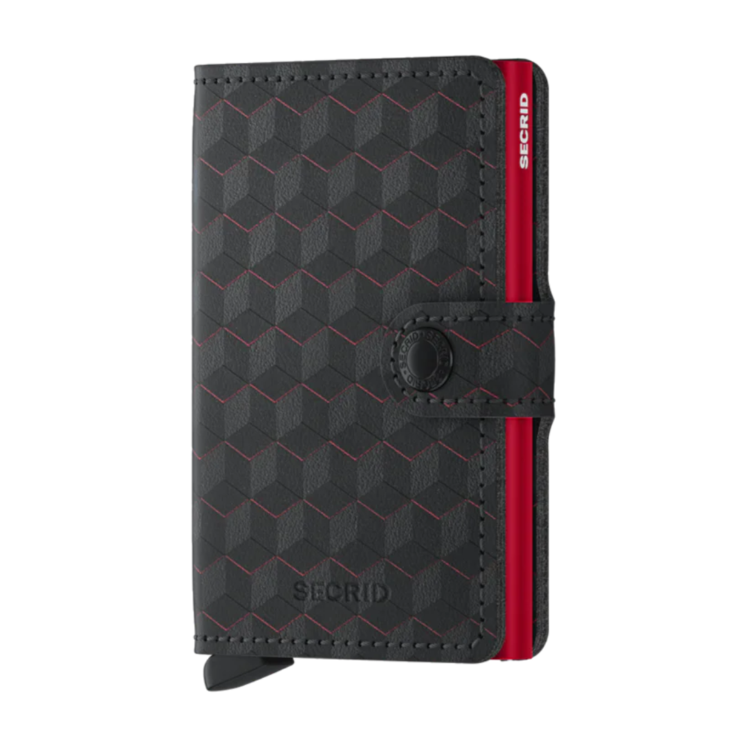 SECRID Miniwallet Optical - Black-Red - Buchan's Kerrisdale Stationery