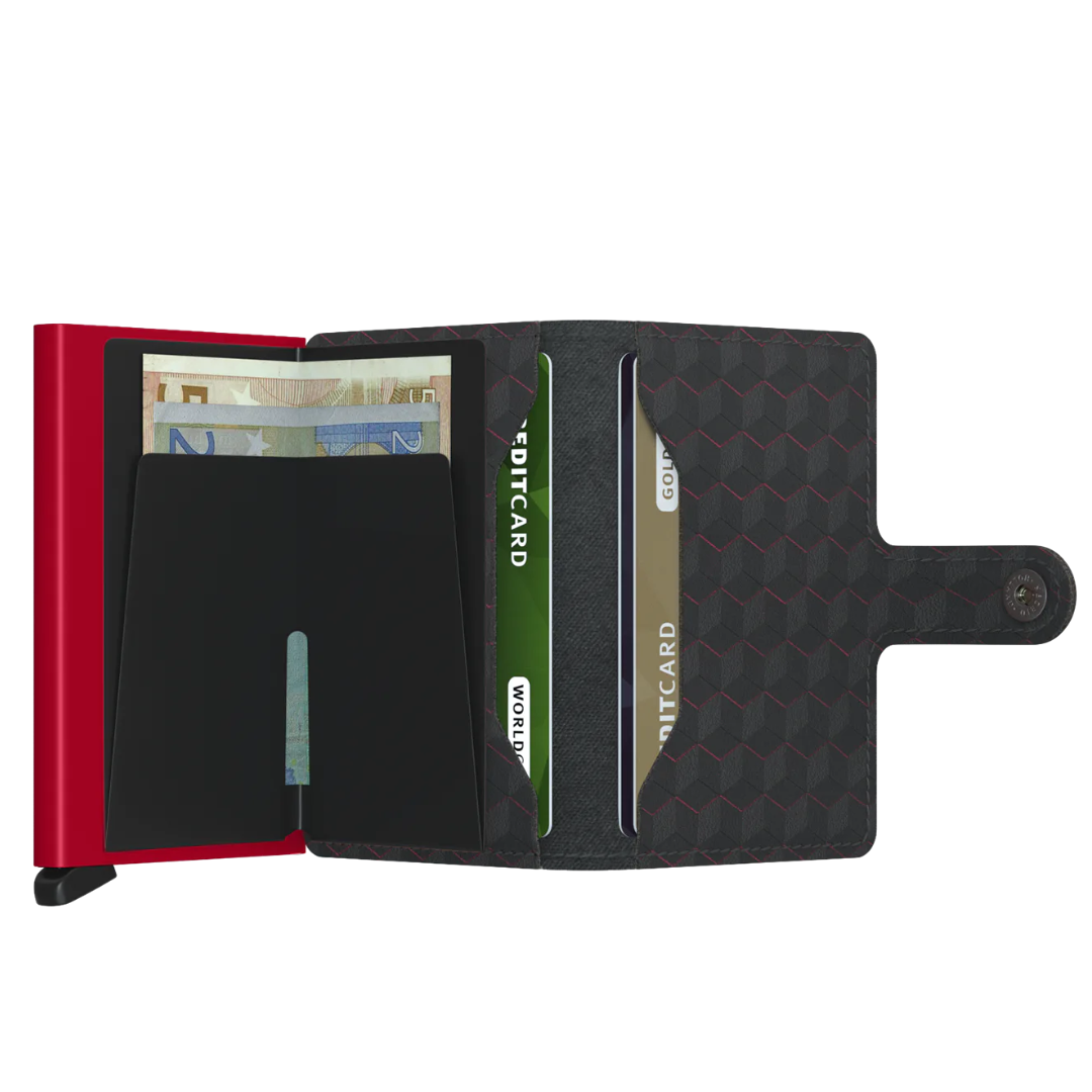 SECRID Miniwallet Optical - Black-Red - Buchan's Kerrisdale Stationery