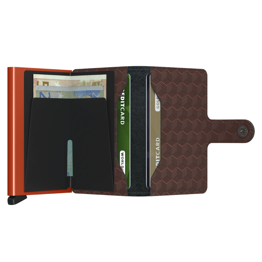 SECRID Miniwallet Optical - Brown-Orange - Buchan's Kerrisdale Stationery