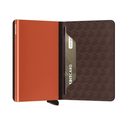 SECRID Slimwallet Optical - Brown Orange - Buchan's Kerrisdale Stationery