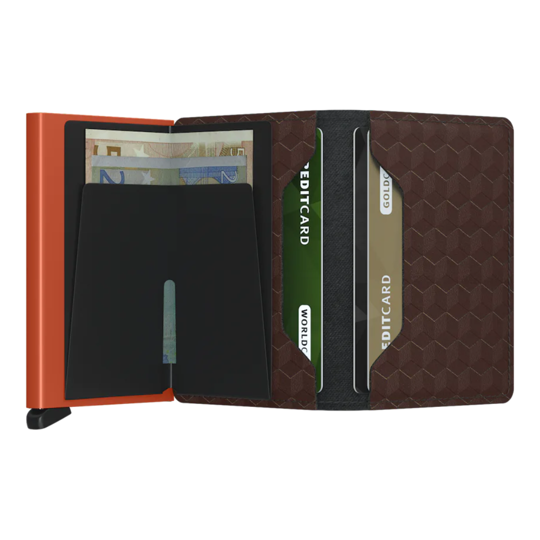 SECRID Slimwallet Optical - Brown Orange - Buchan's Kerrisdale Stationery