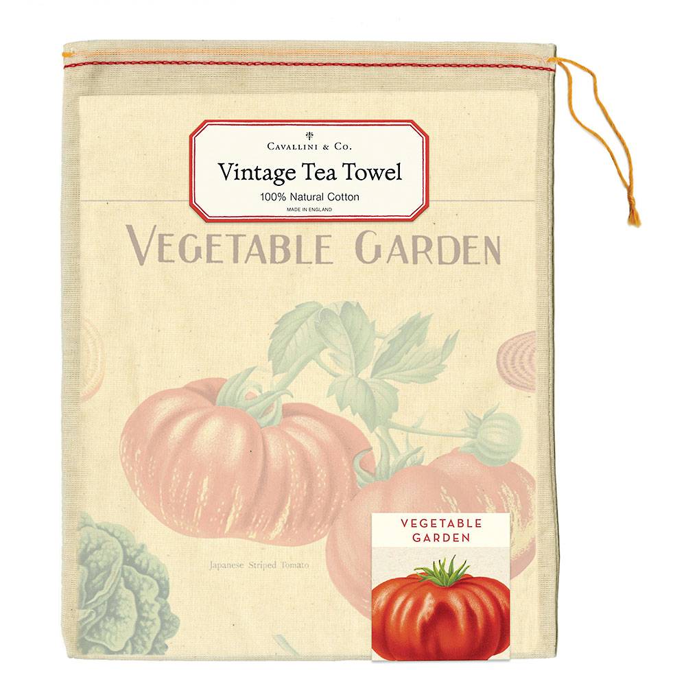 CAVALLINI & CO - TEA TOWEL "Vegetable Garden" - Buchan's Kerrisdale Stationery