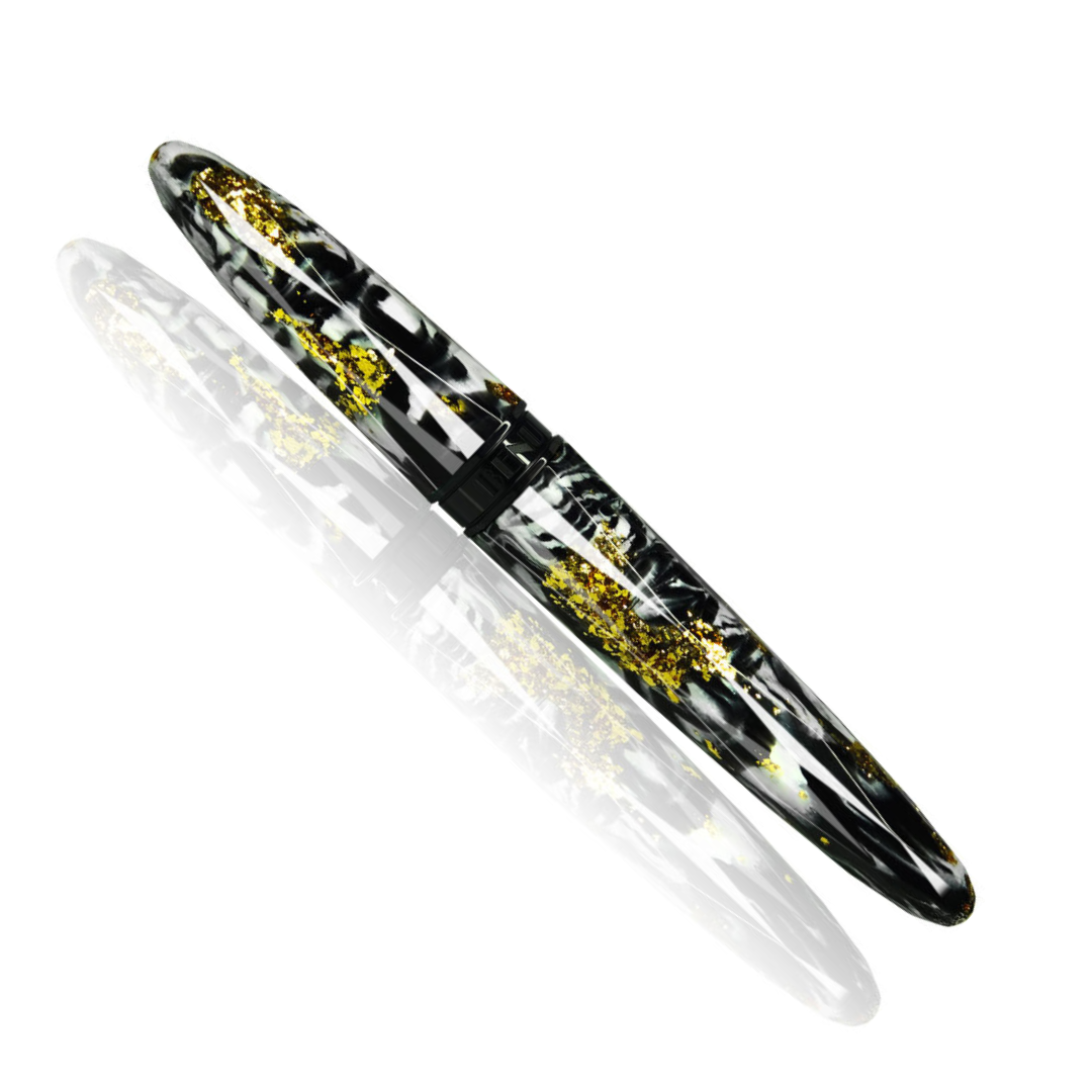 BENU - Briolette Collection - 'Black and White' Rollerball Pen - Buchan's Kerrisdale Stationery