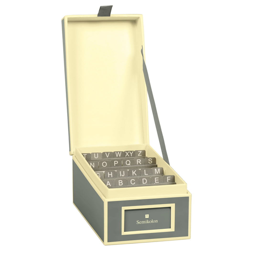 SEMIKOLON - Business Card Box with alphabetical index - Buchan's Kerrisdale Stationery