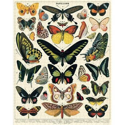 CAVALLINI & CO - 1000 Piece Vintage Puzzle "Butterflies" - Buchan's Kerrisdale Stationery