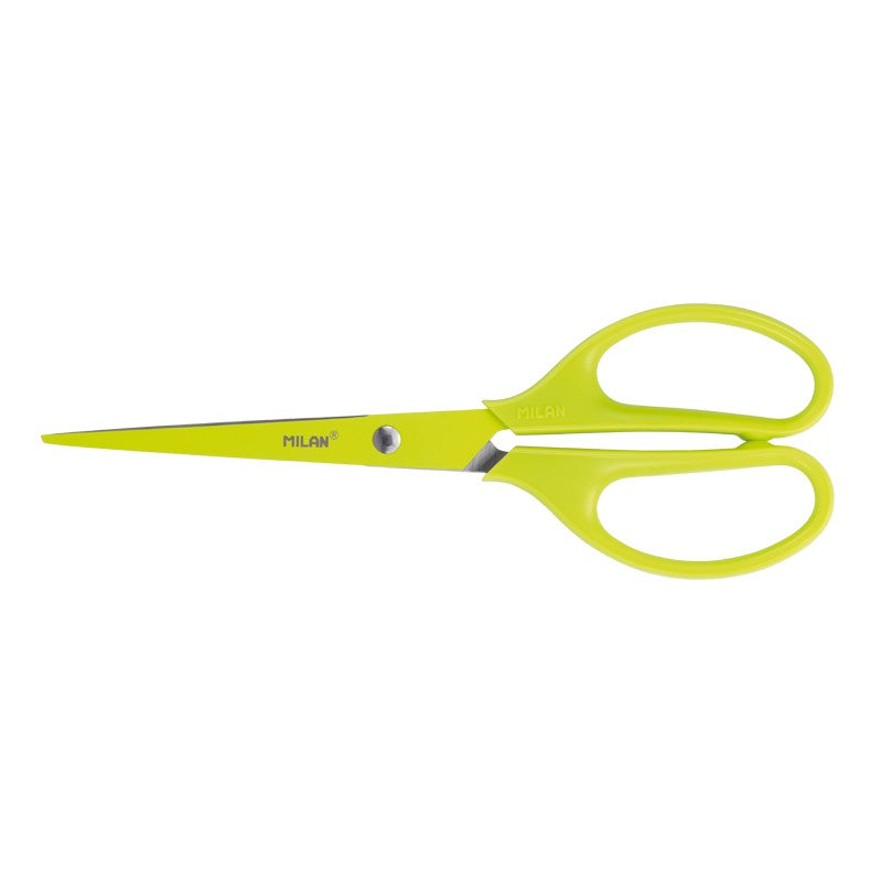 Milan - Blister pack Acid yellow office scissors 17 cm - Buchan's Kerrisdale Stationery