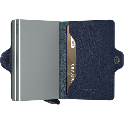 SECRID - TWIN WALLET - Veg Navy Silver - Buchan's Kerrisdale Stationery