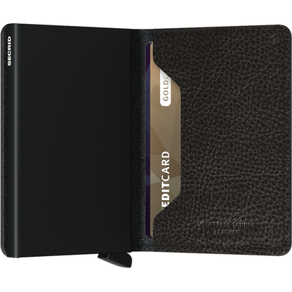 SECRID - SLIM WALLET - Veg Black Black - Buchan's Kerrisdale Stationery