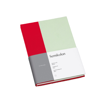 Semikolon – ‘Cutting Edge’ A5 Notebook – Cherry Pistachio - Buchan's Kerrisdale Stationery