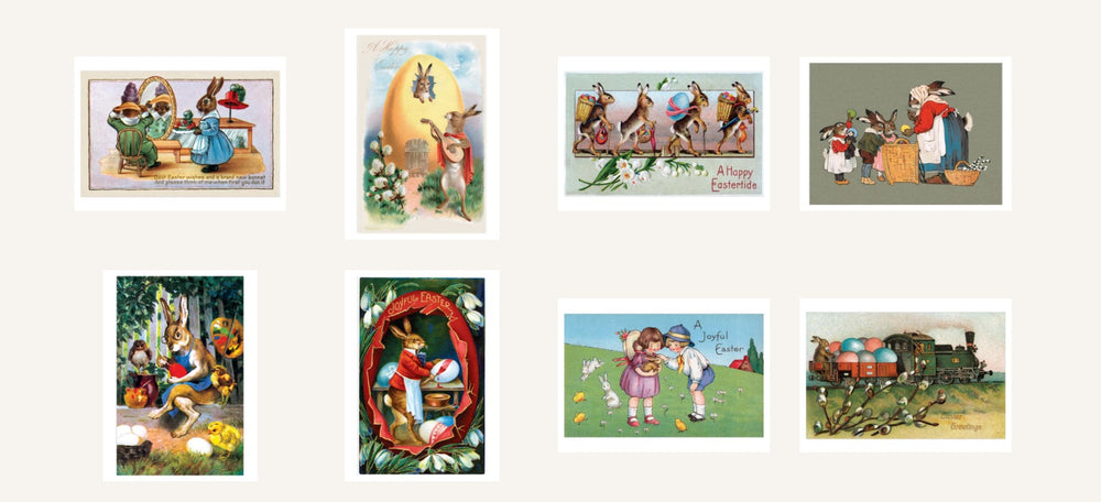 Laughing Elephant - 36 Vintage Easter Postcards - "Joyful Easter" - Buchan's Kerrisdale Stationery