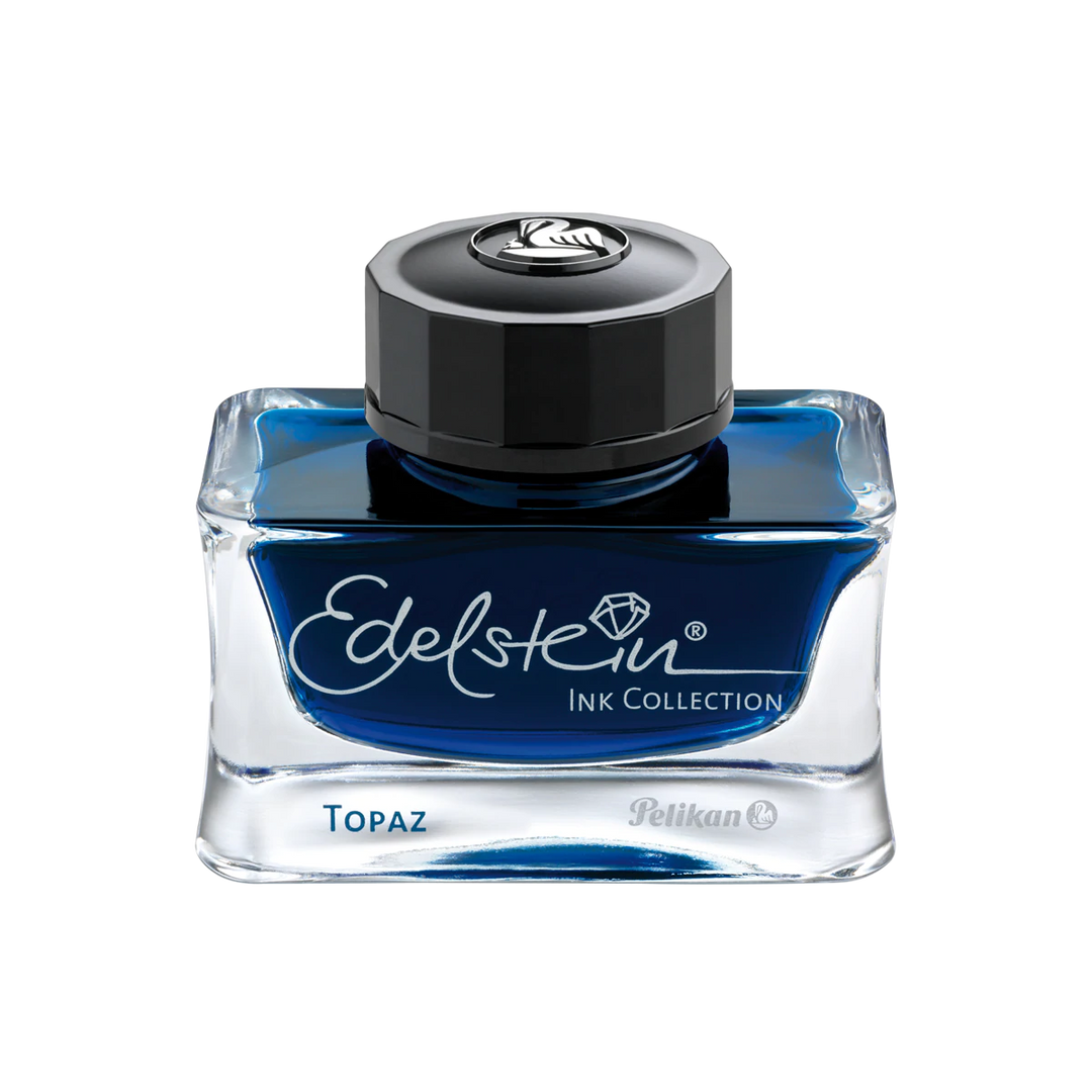 PELIKAN – Edelstein Fountain Pen Ink 50ml – Topaz Blue - Buchan's Kerrisdale Stationery