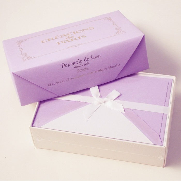 ROSSI Flat Cards and Lined Envelopes Lavender - CDP 008 - Buchan's Kerrisdale Stationery