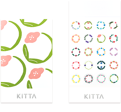 KITTA – Clear Film Seal Stickers – Circle 'Flowers' - Buchan's Kerrisdale Stationery
