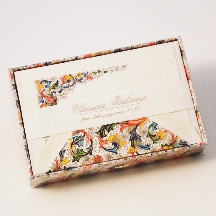 ROSSI Flat Cards and Lined Envelopes Florentine - FZN 003 - Buchan's Kerrisdale Stationery