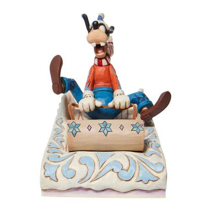 JIM SHORE - Figurine - Disney Traditions "Goofy Sledding" - Buchan's Kerrisdale Stationery