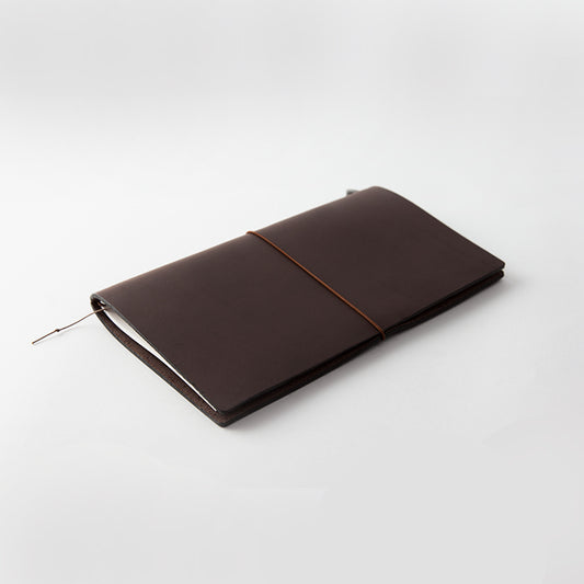 TRAVELER'S COMPANY JAPAN (MIDORI) - Traveler's Notebook Starter Kit Leather Cover Brown (Regular Size) - Buchan's Kerrisdale Stationery