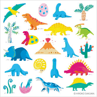 KITTA - Pop-Up Stickers - Dinosaur - Buchan's Kerrisdale Stationery
