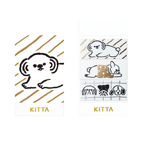 KITTA Limited Collection- Wide Washi Tape Stickers – Dog - Buchan's Kerrisdale Stationery