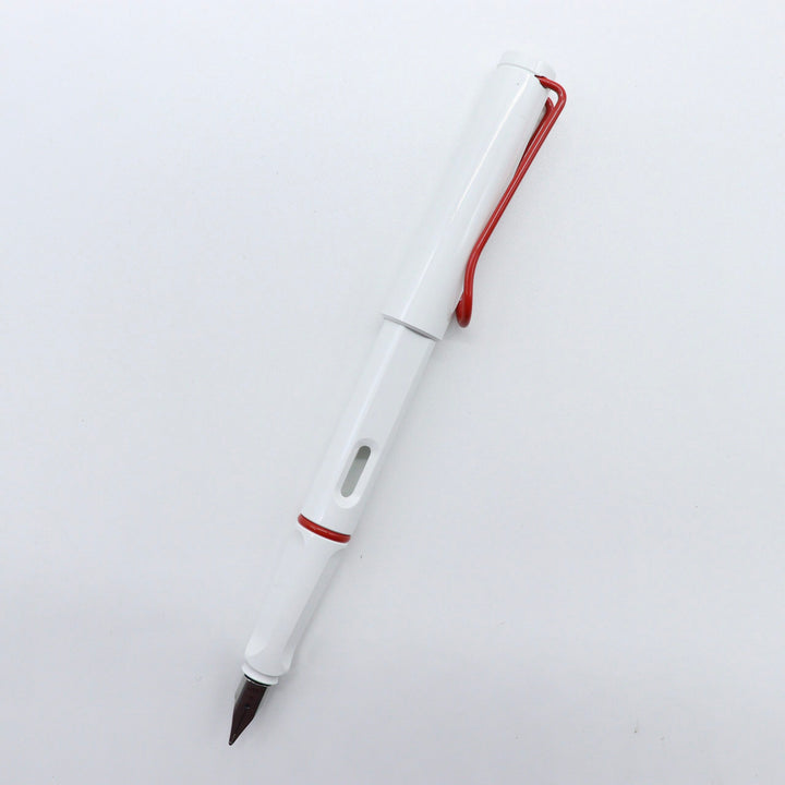 LAMY - Safari Fountain Pen - Special Edition - White with Red Clip - Buchan's Kerrisdale Stationery