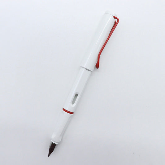 LAMY - Safari Fountain Pen - Special Edition - White with Red Clip - Buchan's Kerrisdale Stationery