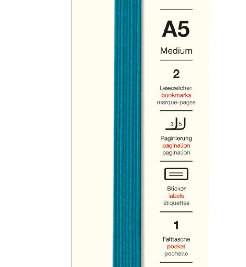 LEUCHTTRUM – 123 Numbered Pages, Softcover, Medium Notebook (A5) Blank – Vanilla - Buchan's Kerrisdale Stationery