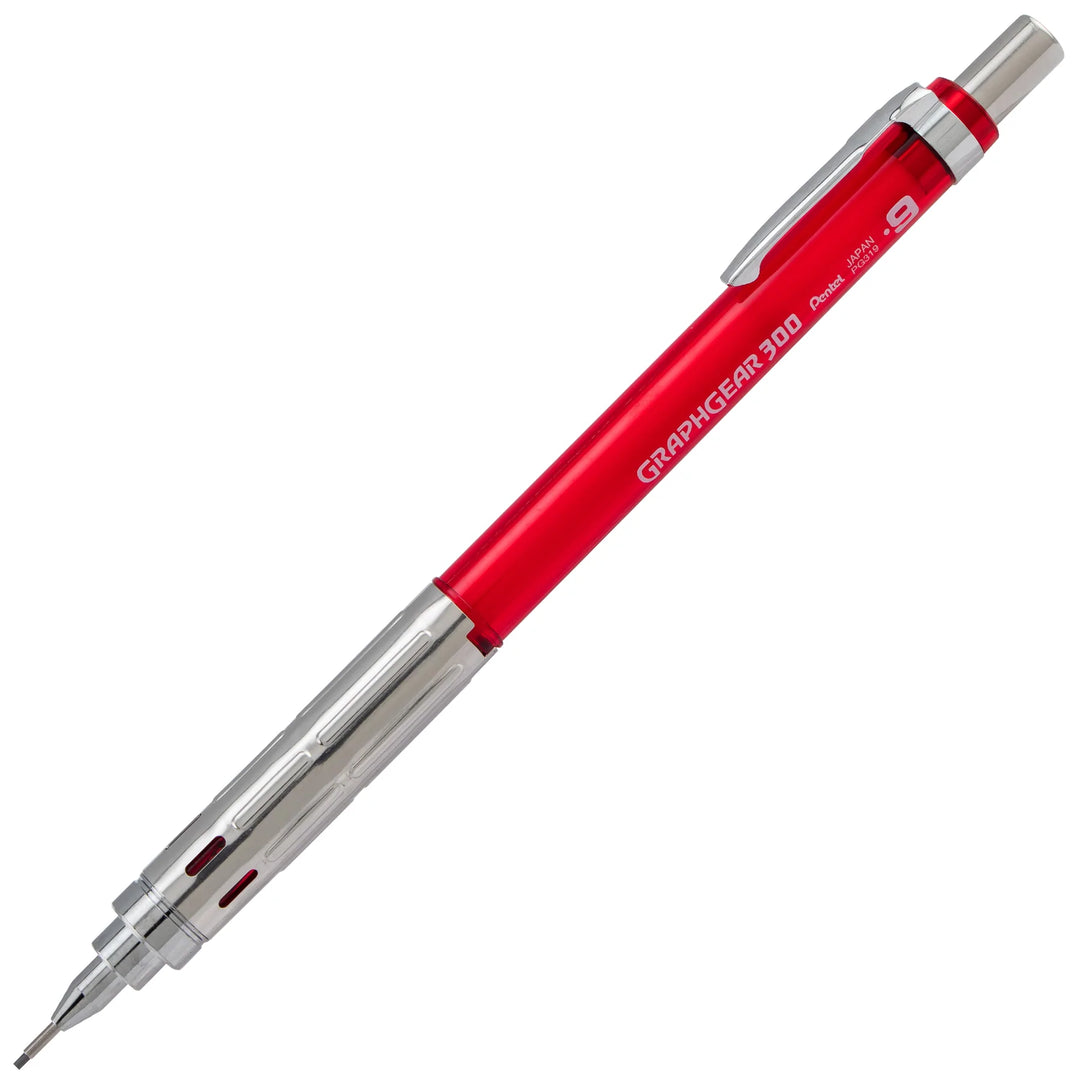 PENTEL - Arts GraphGear 300 Mechanical Pencil - Red - 0.5mm - Buchan's Kerrisdale Stationery