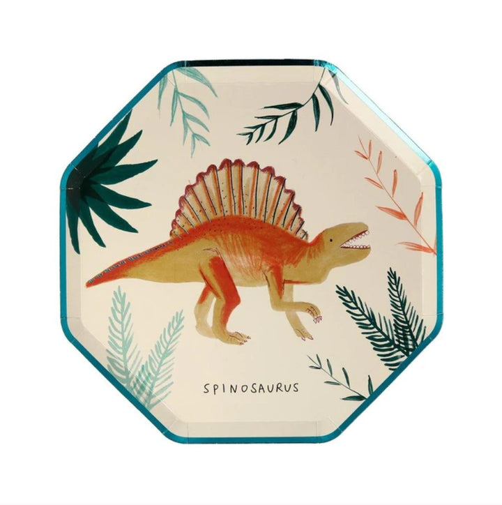 MERI MERI - 8 Assorted Party Side Plates - Dinosaurs - Buchan's Kerrisdale Stationery