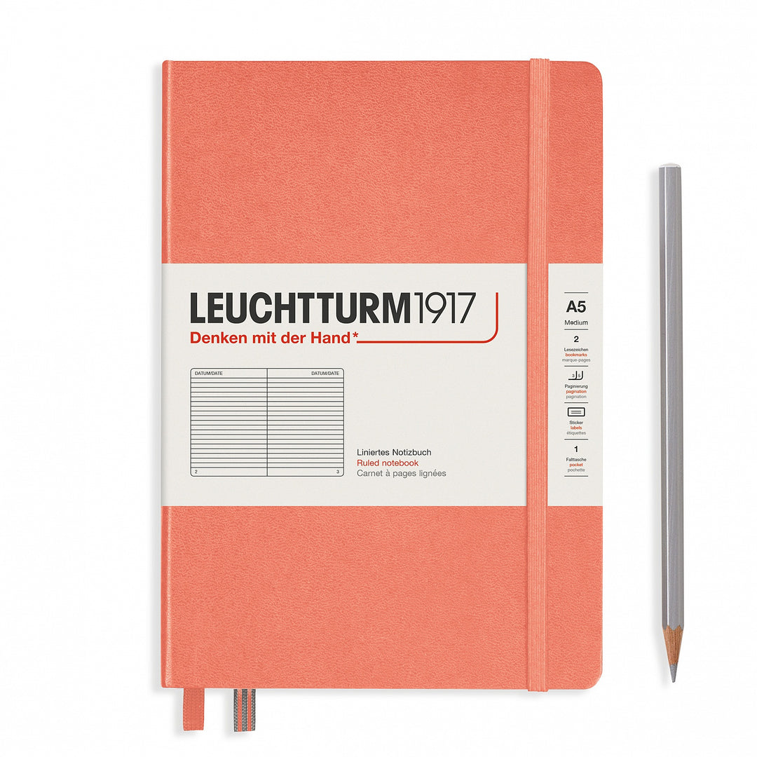 LEUCHTTURM - NOTEBOOK MEDIUM (A5), HARDCOVER, 251 NUMBERED PAGES, BELLINI, RULED - Buchan's Kerrisdale Stationery