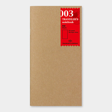 TRAVELER’S NOTEBOOK – 003 Blank Notebook (REGULAR SIZE) - Buchan's Kerrisdale Stationery