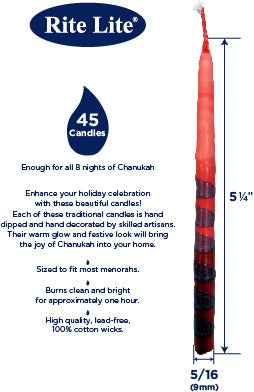 Rite Lite - Chanukah Candles - Multi Colors Honeycomb Beeswax - Buchan's Kerrisdale Stationery