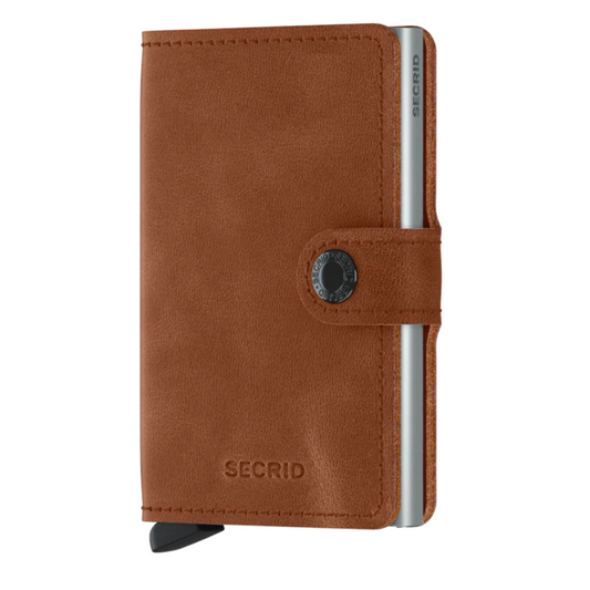 SECRID Miniwallet – Vintage Cognac-Silver - Buchan's Kerrisdale Stationery