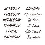 MIDORI - Rotating Paintable Stamp - Days of The Week and Weather - Buchan's Kerrisdale Stationery